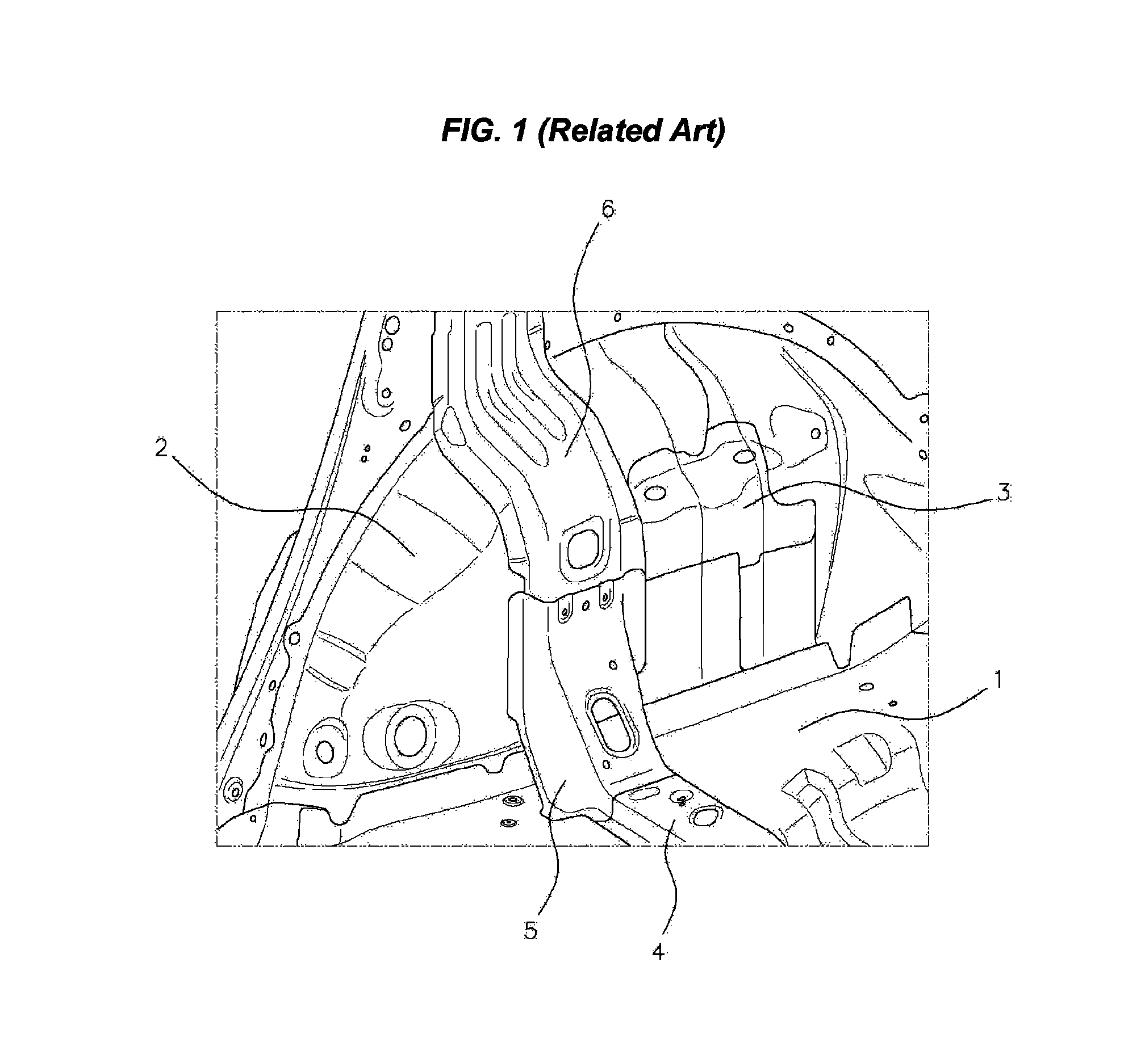 Structure for connecting wheel house panel to rear floor of vehicle