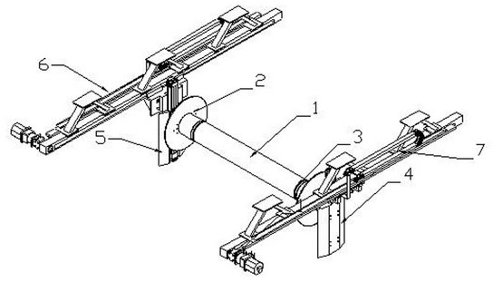 Deep-sea riser segmented model forward flow forced vibration experimental device under action of uniform flow