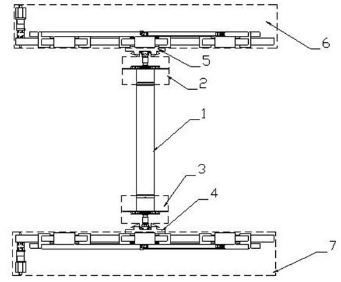 Deep-sea riser segmented model forward flow forced vibration experimental device under action of uniform flow