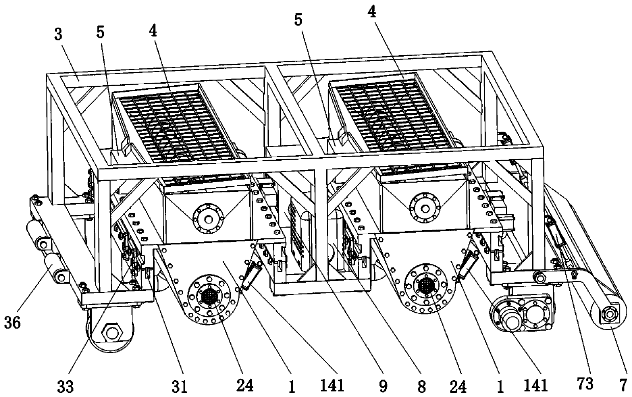 Broken stone spreader for road construction