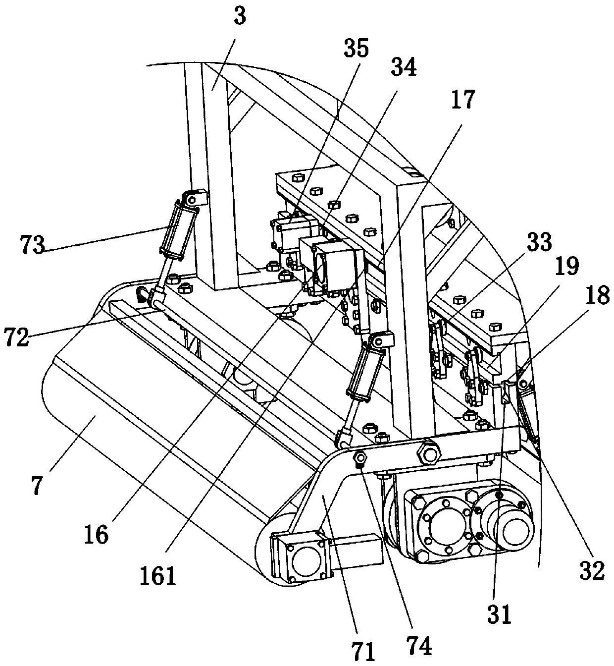 Broken stone spreader for road construction