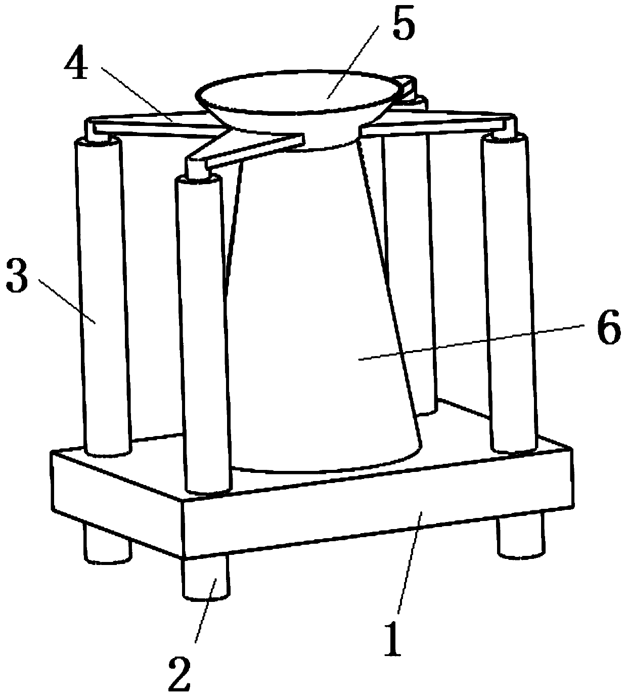 Concrete slump testing device for building construction