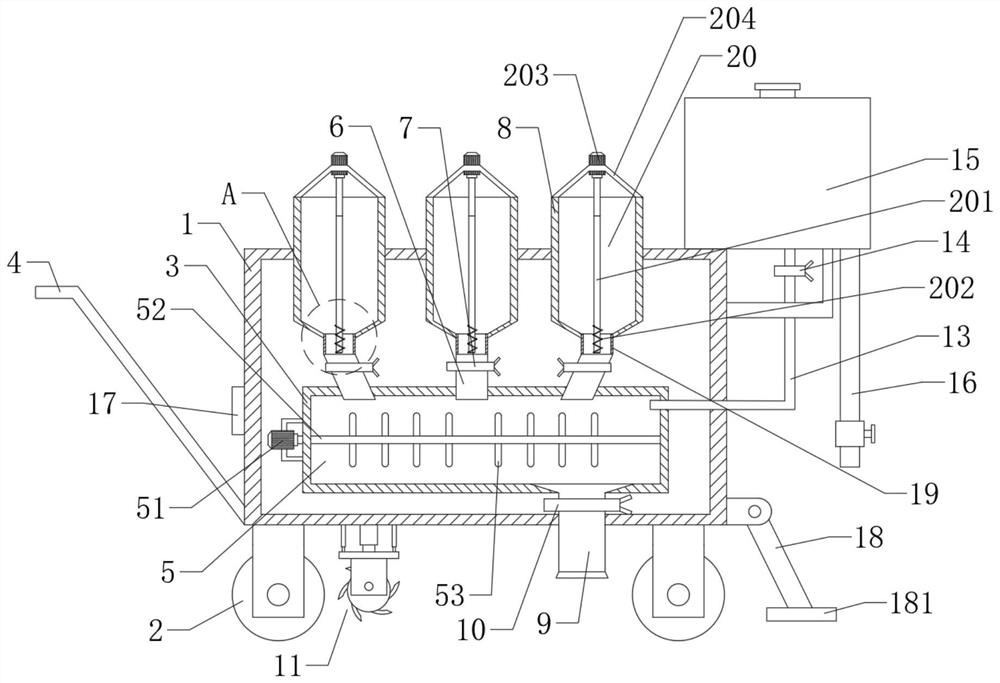 Fertilizing device for landscape garden seedlings and operation method thereof