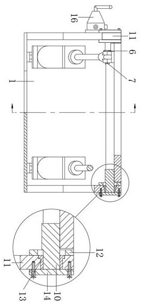 Normal-pressure tool-changing and pressure-detecting mounting bracket for shield tunneling machine