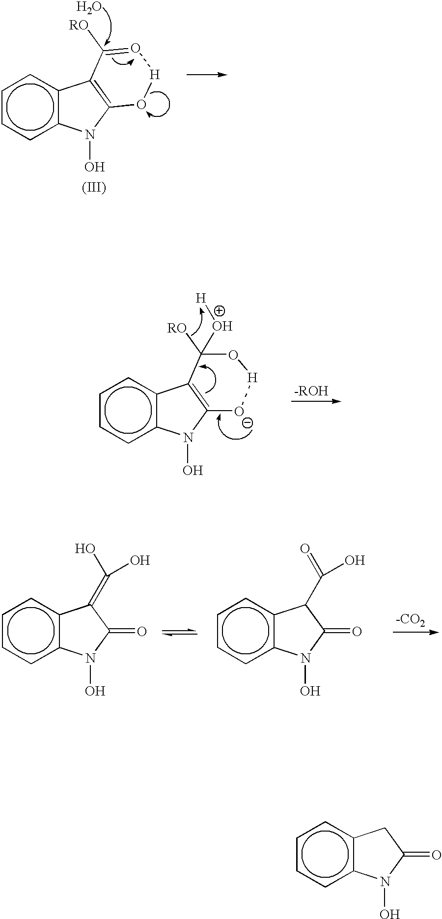 Process for preparing 2-oxindoles and N-hydroxy-2-oxindoles