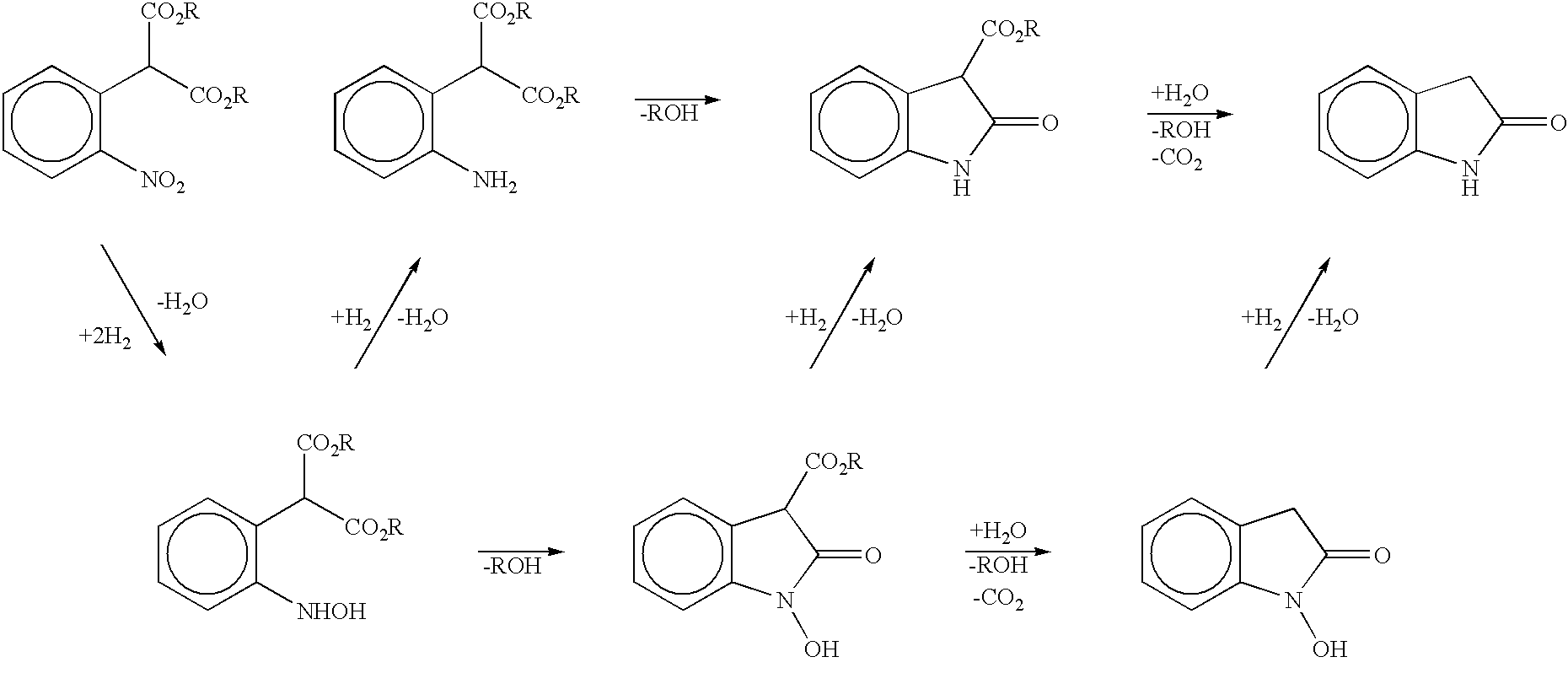 Process for preparing 2-oxindoles and N-hydroxy-2-oxindoles