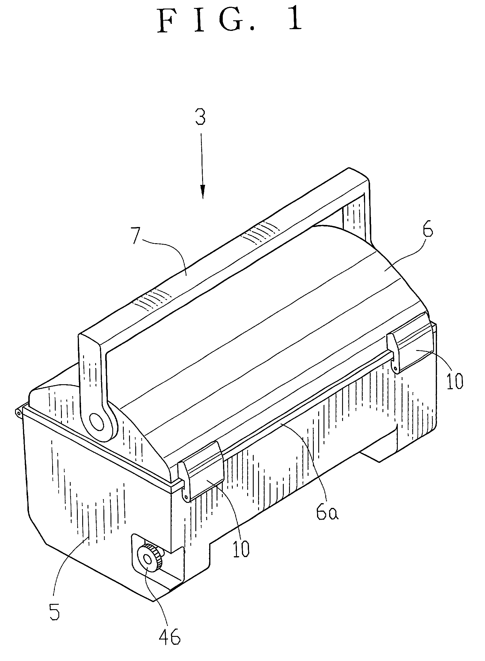 Supply magazine for recording material roll and having code reader