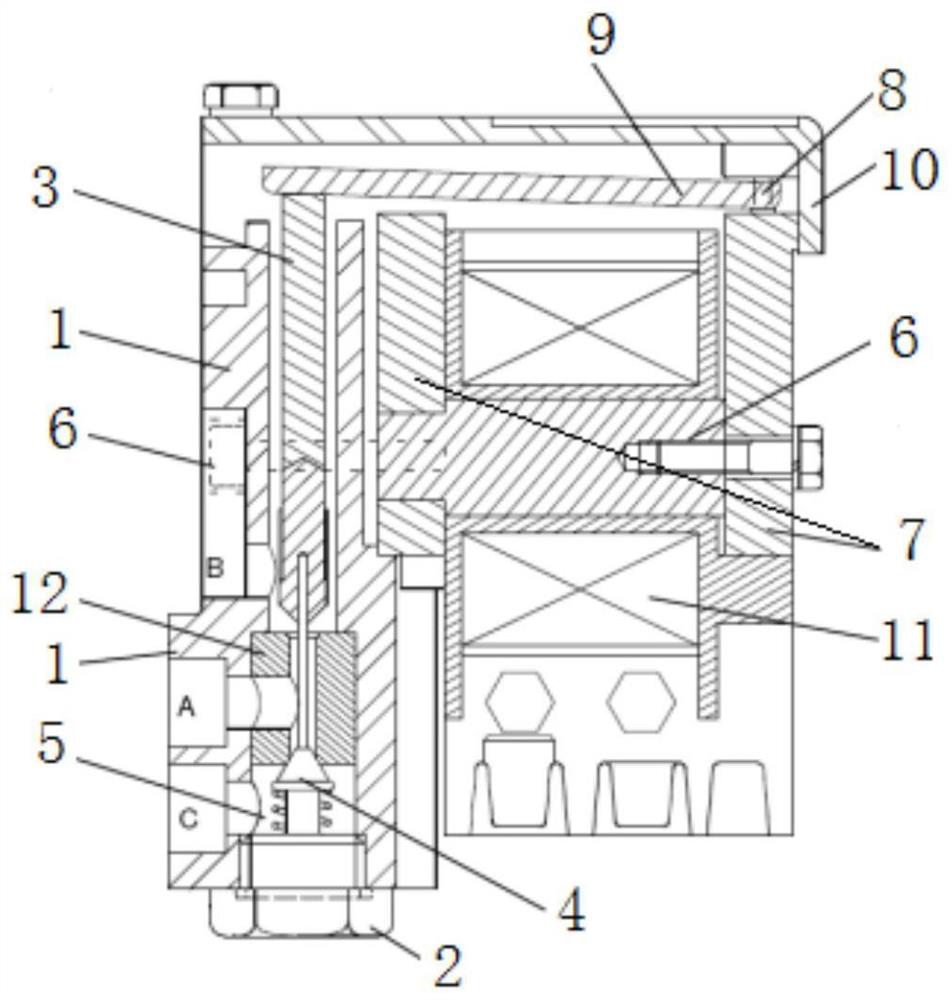 Pneumatic main breaking electromagnetic valve