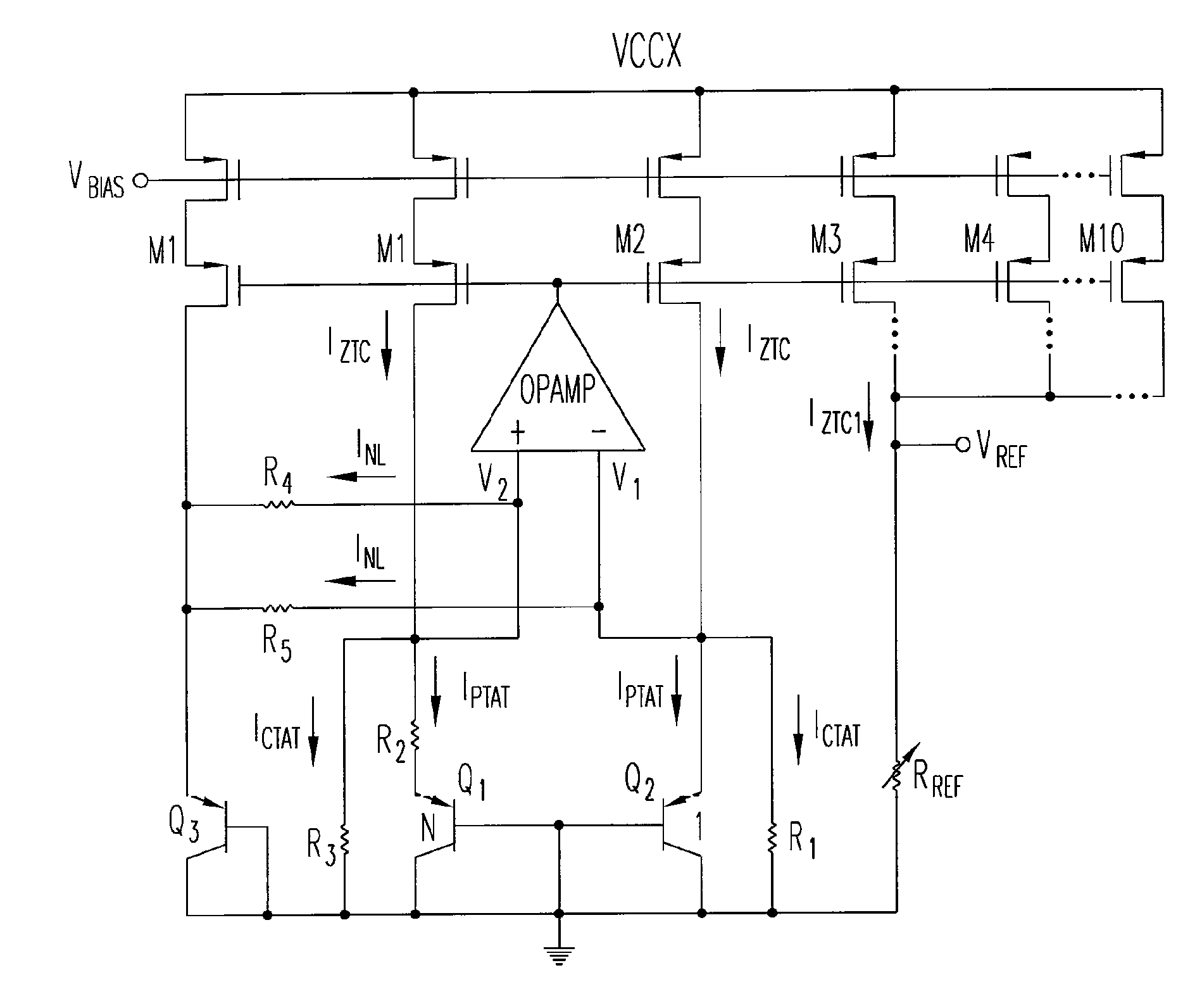 Regulated internal power supply and method