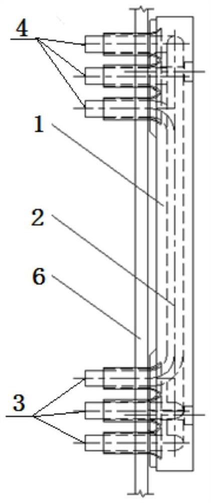 Cooling wall structure of blast furnace