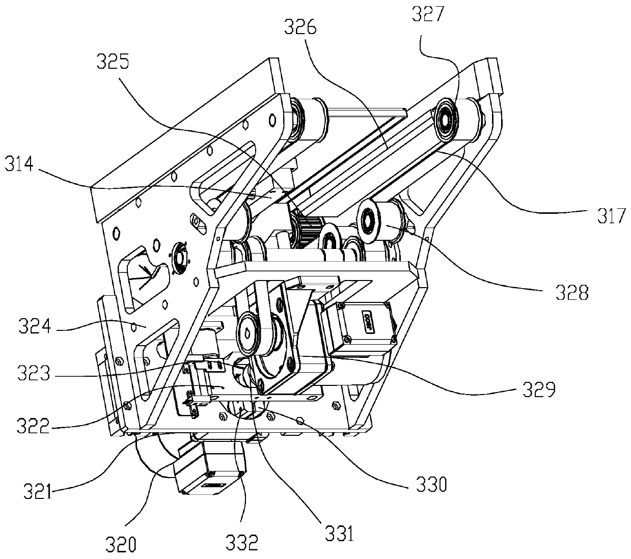 Multi-layer upper and lower medicine box switching device