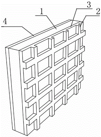 Fixed model quasi-non-combustible high thermal-resistance decoration integral composite template