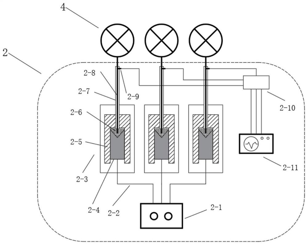 Simulation device for millisecond delay explosion of underwater multi-point explosion source