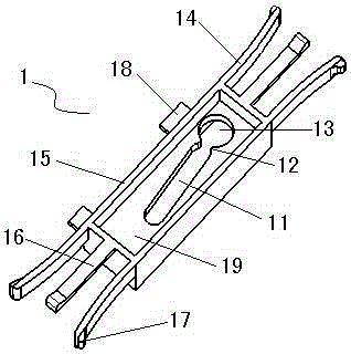 Top cover decoration strip installation buckle