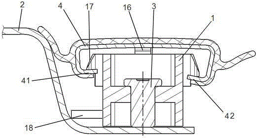 Top cover decoration strip installation buckle