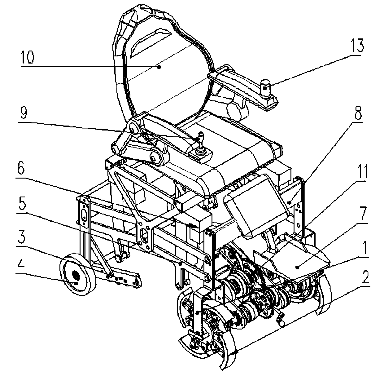 Opened wheel type electronic upstairs barrow and operation method thereof