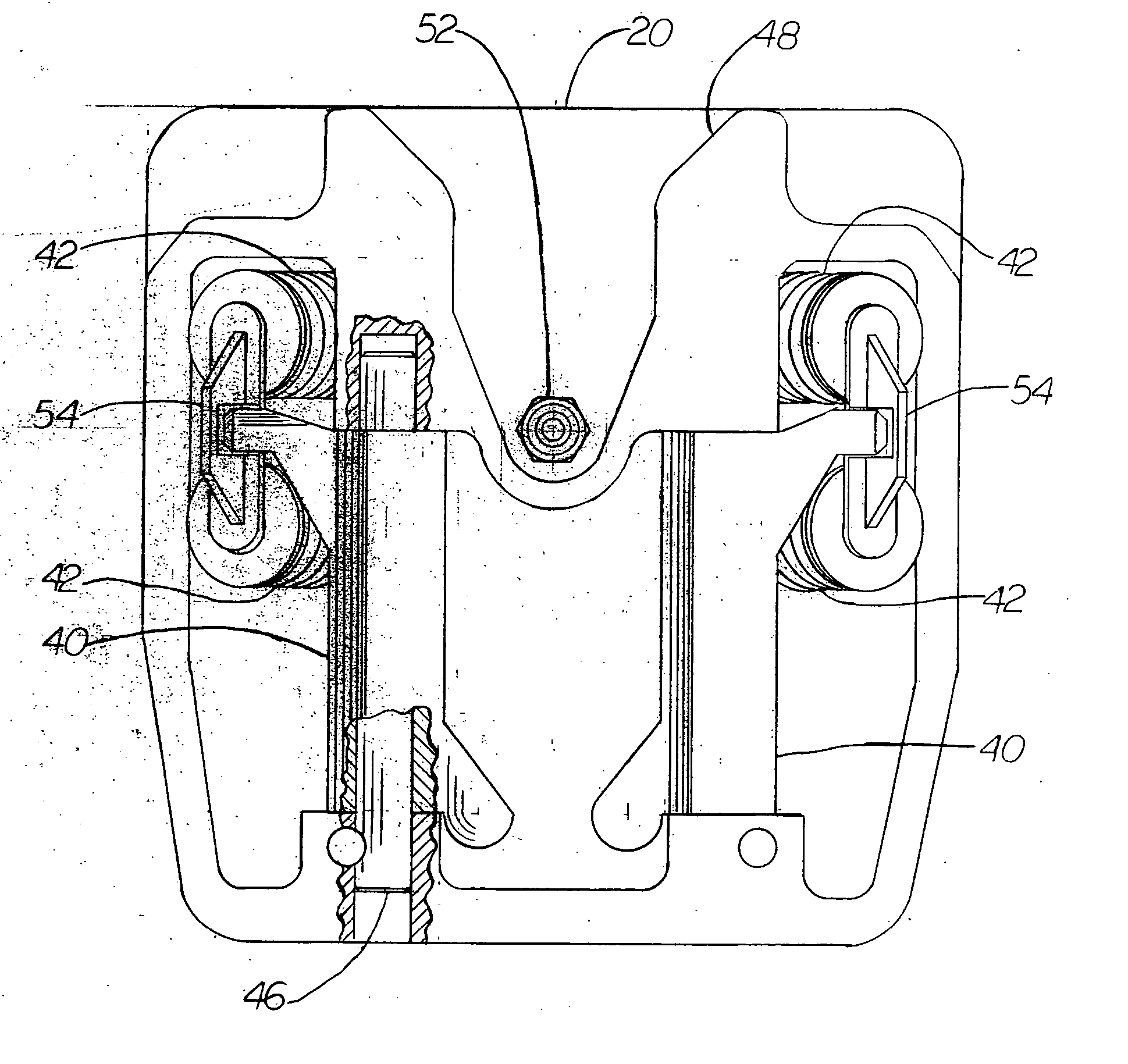 Four valves per cylinder engine head