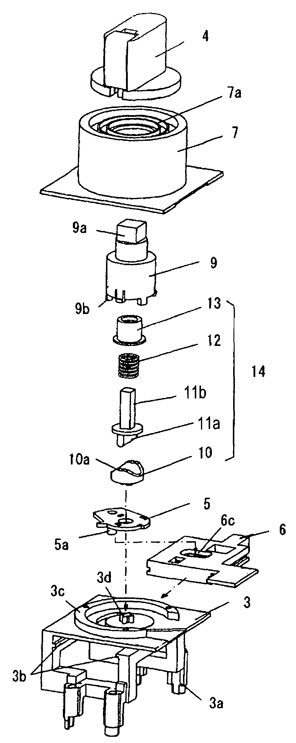 External operation handle device for a circuit breaker