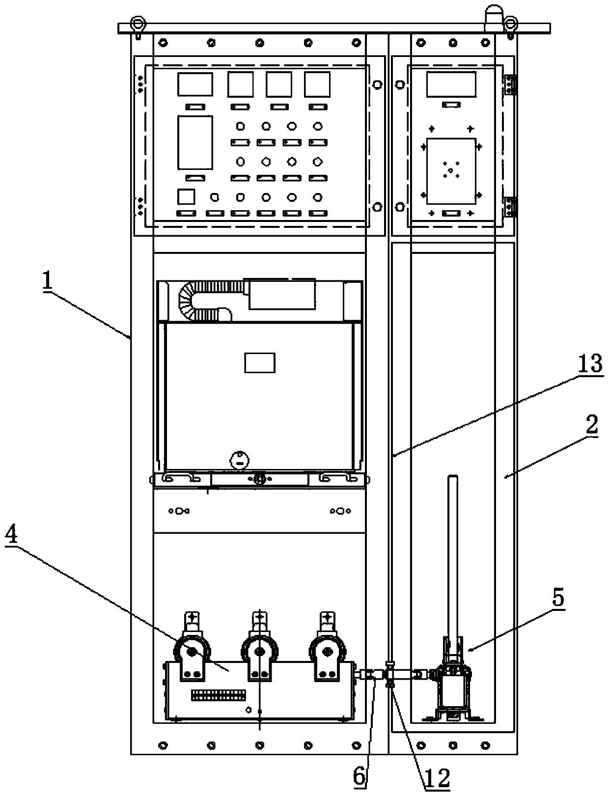 High-voltage electric fire pump control cabinet with emergency mechanical pump starter