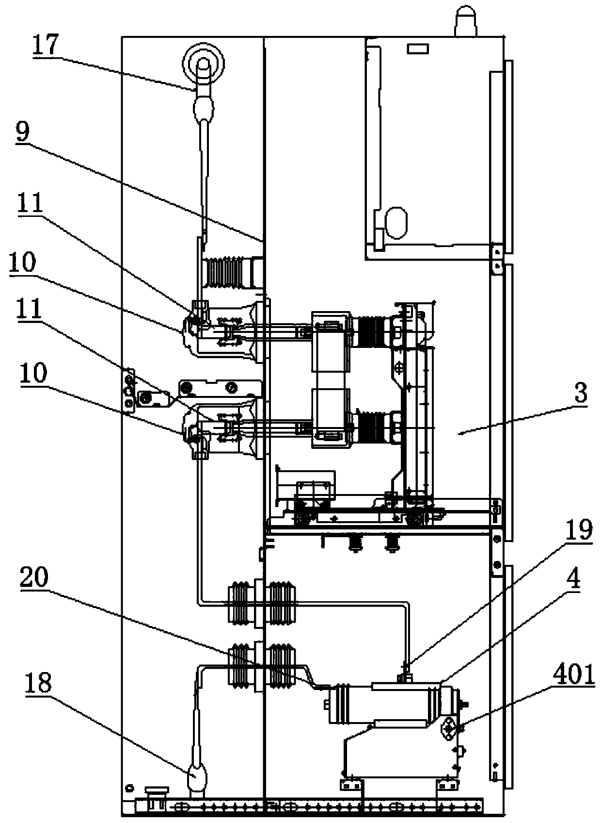 High-voltage electric fire pump control cabinet with emergency mechanical pump starter