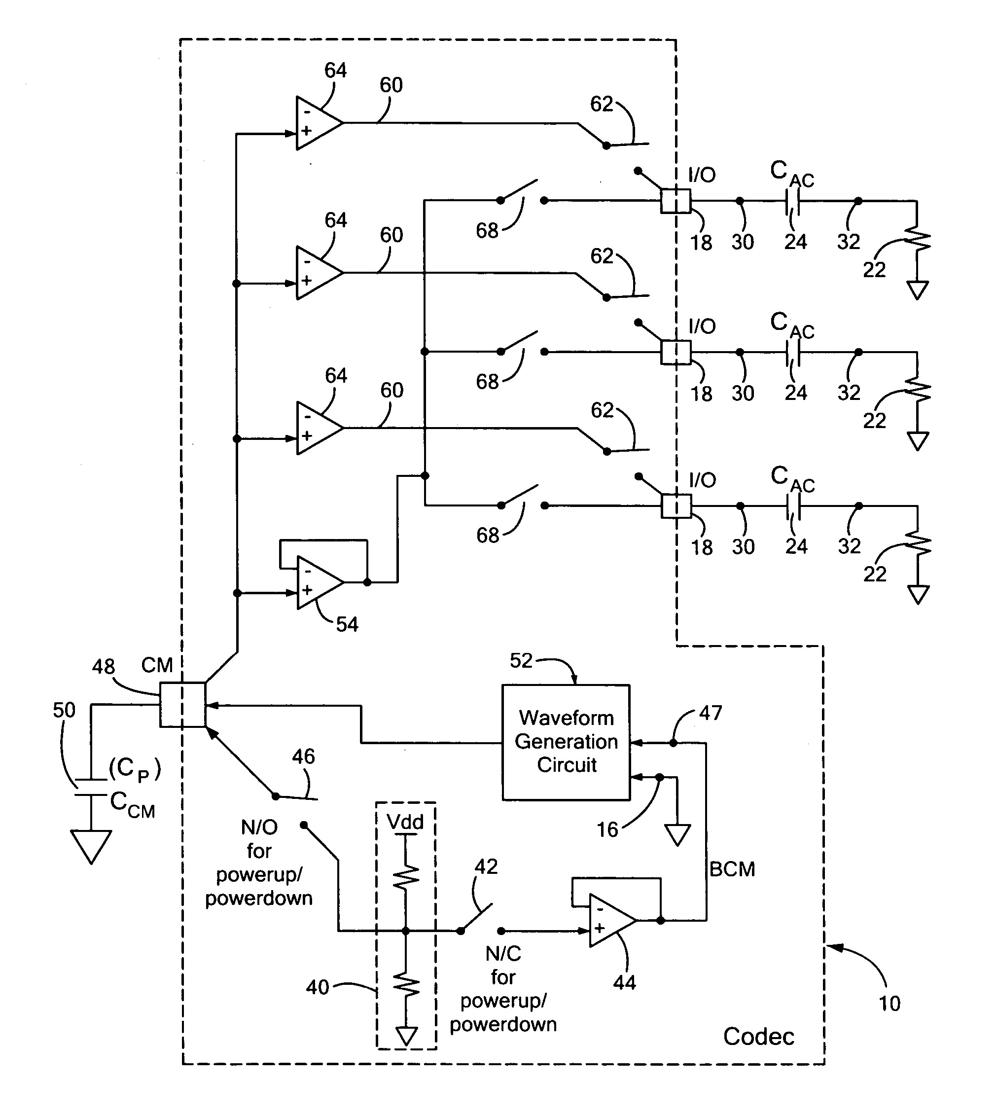 Charge/discharge control circuit for audio device