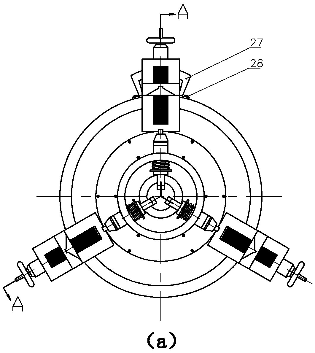 Electrostatic conductive removal type polyester oil delivery pipe end face radial key groove processing device