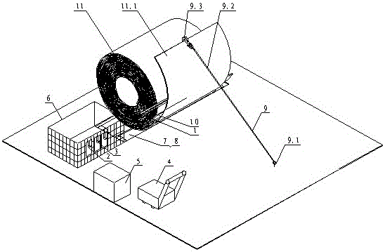 Sampling device and sampling method for flame cutting of medium and heavy plates