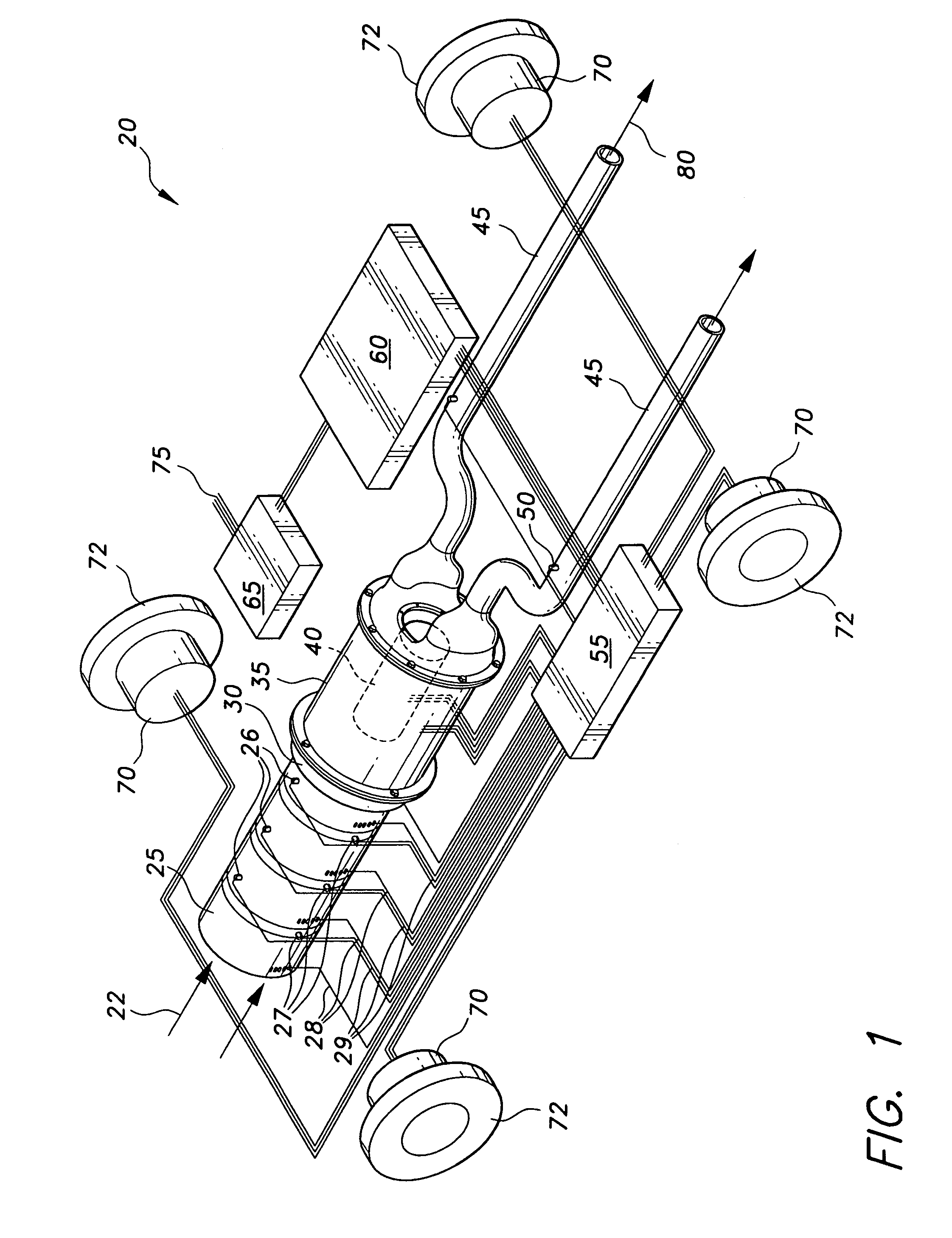 Power system for electrically powered land vehicle