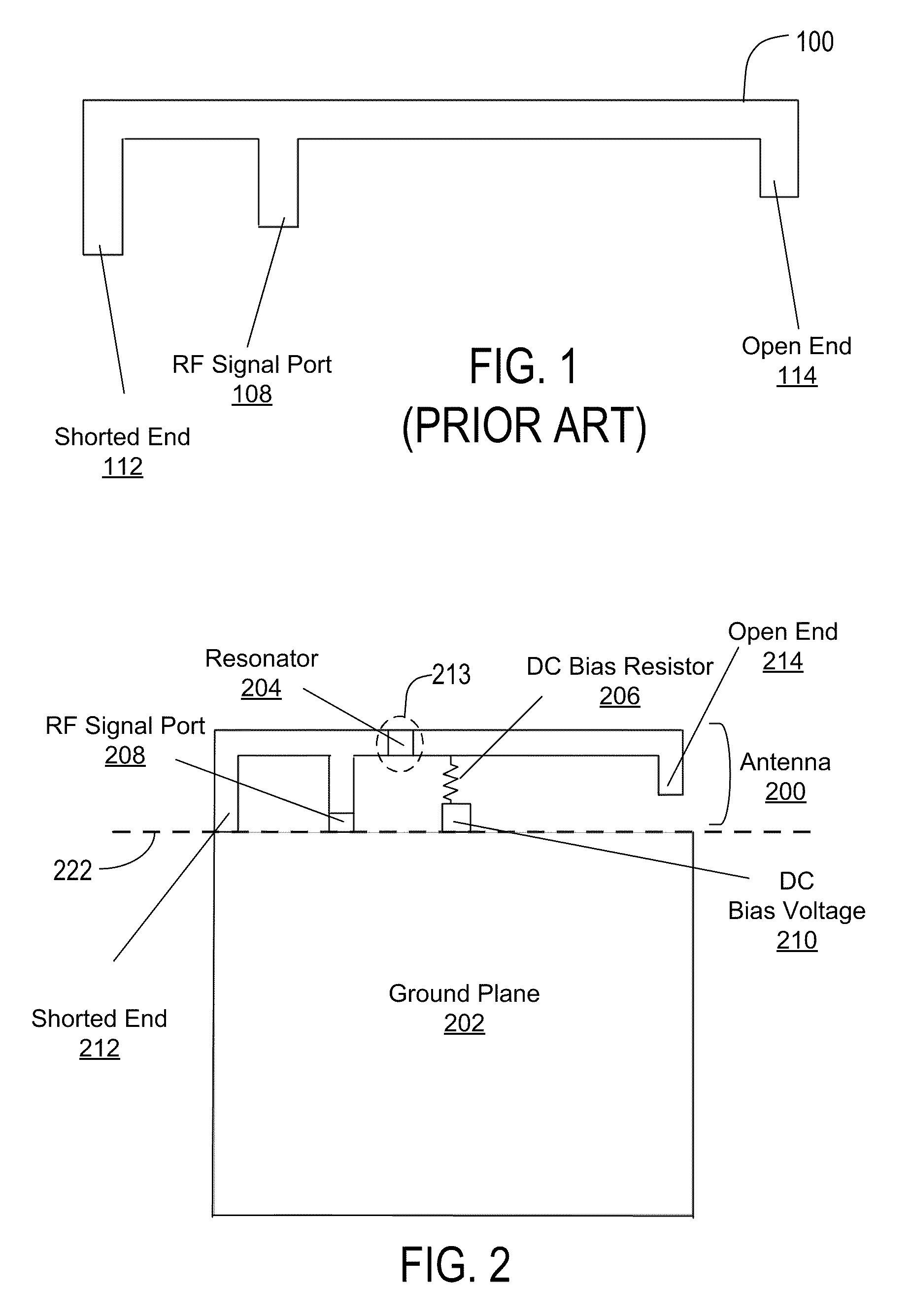 Tunable dual-band antenna using lc resonator