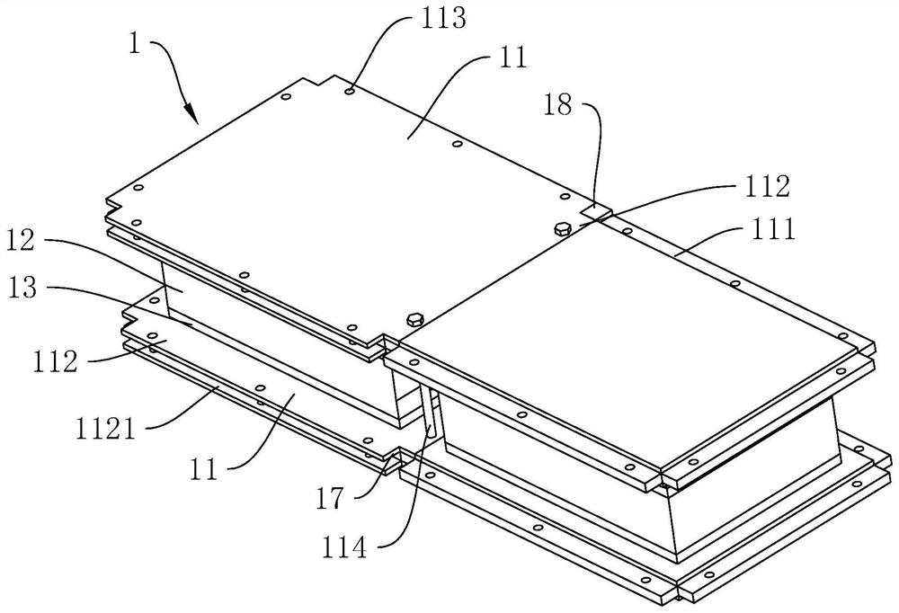 Prefabricated wallboard and assembly type connecting structure of prefabricated wallboard and building main body