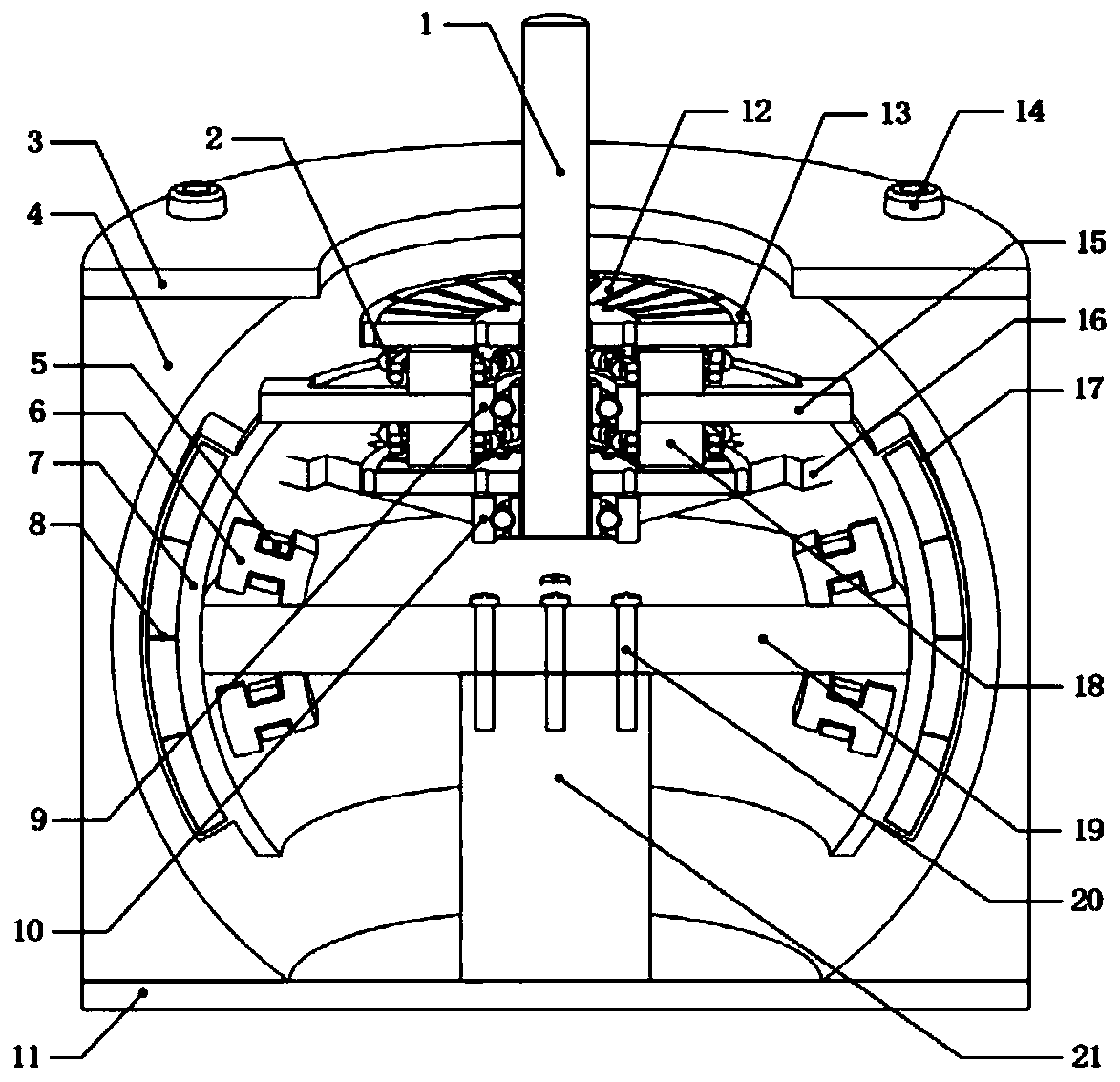 High-stability three-degree of freedom moving motor