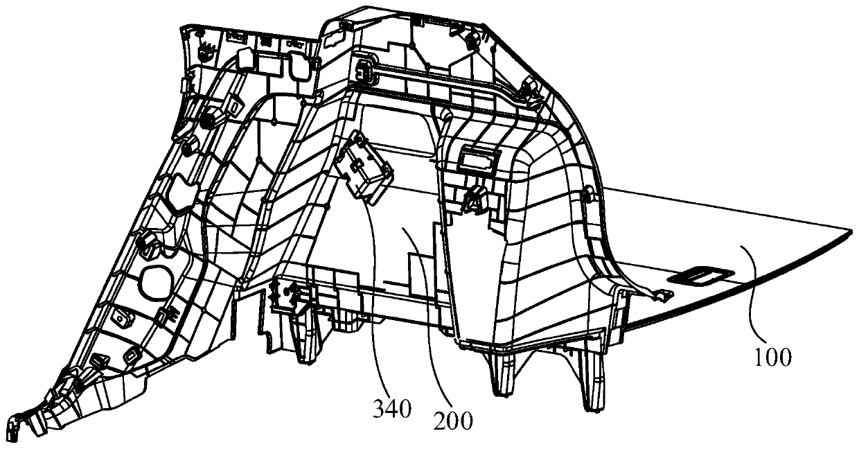 Adjusting mechanism of trunk cover plate and automobile