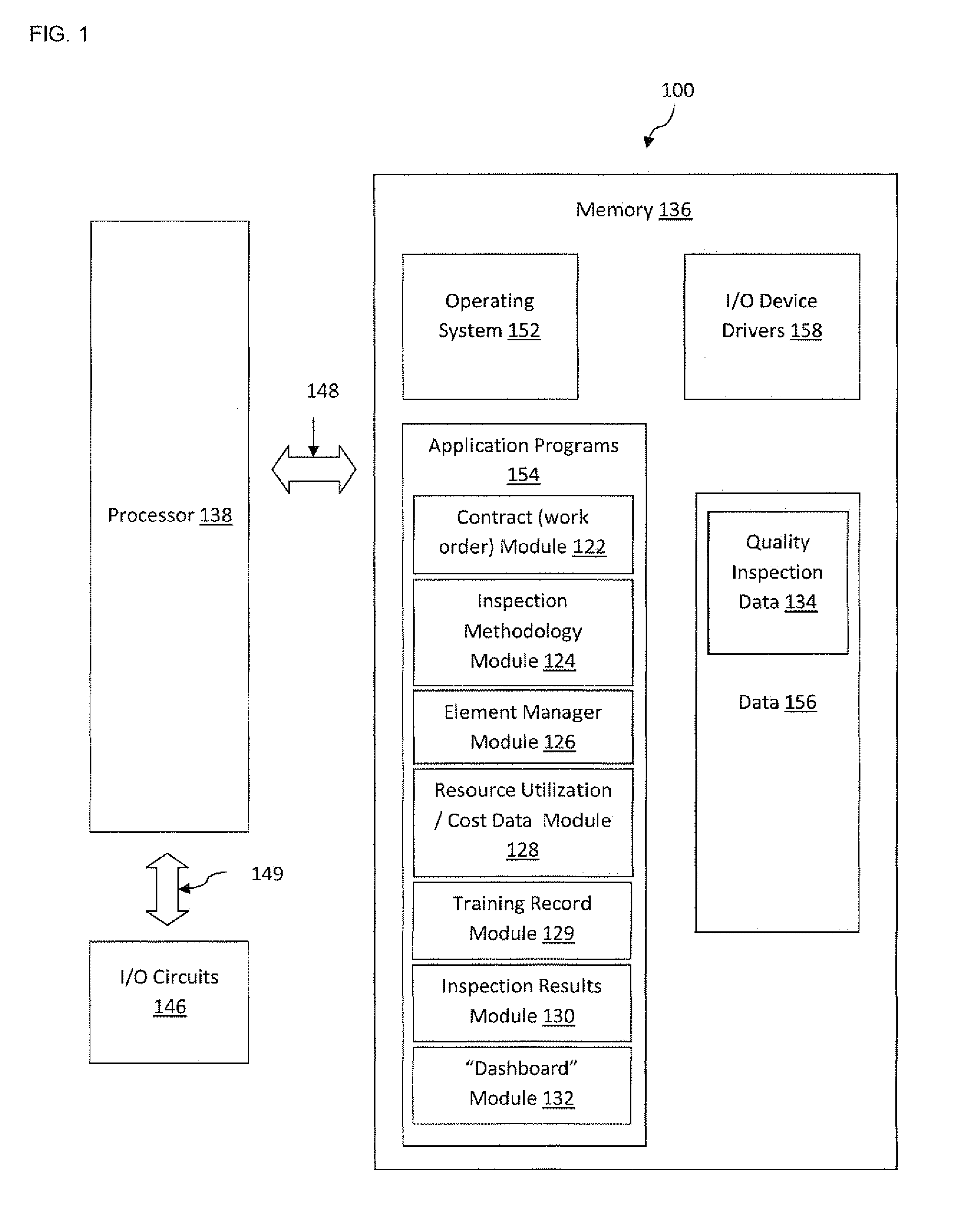 Data processing system for manufacturing quality inspection management system