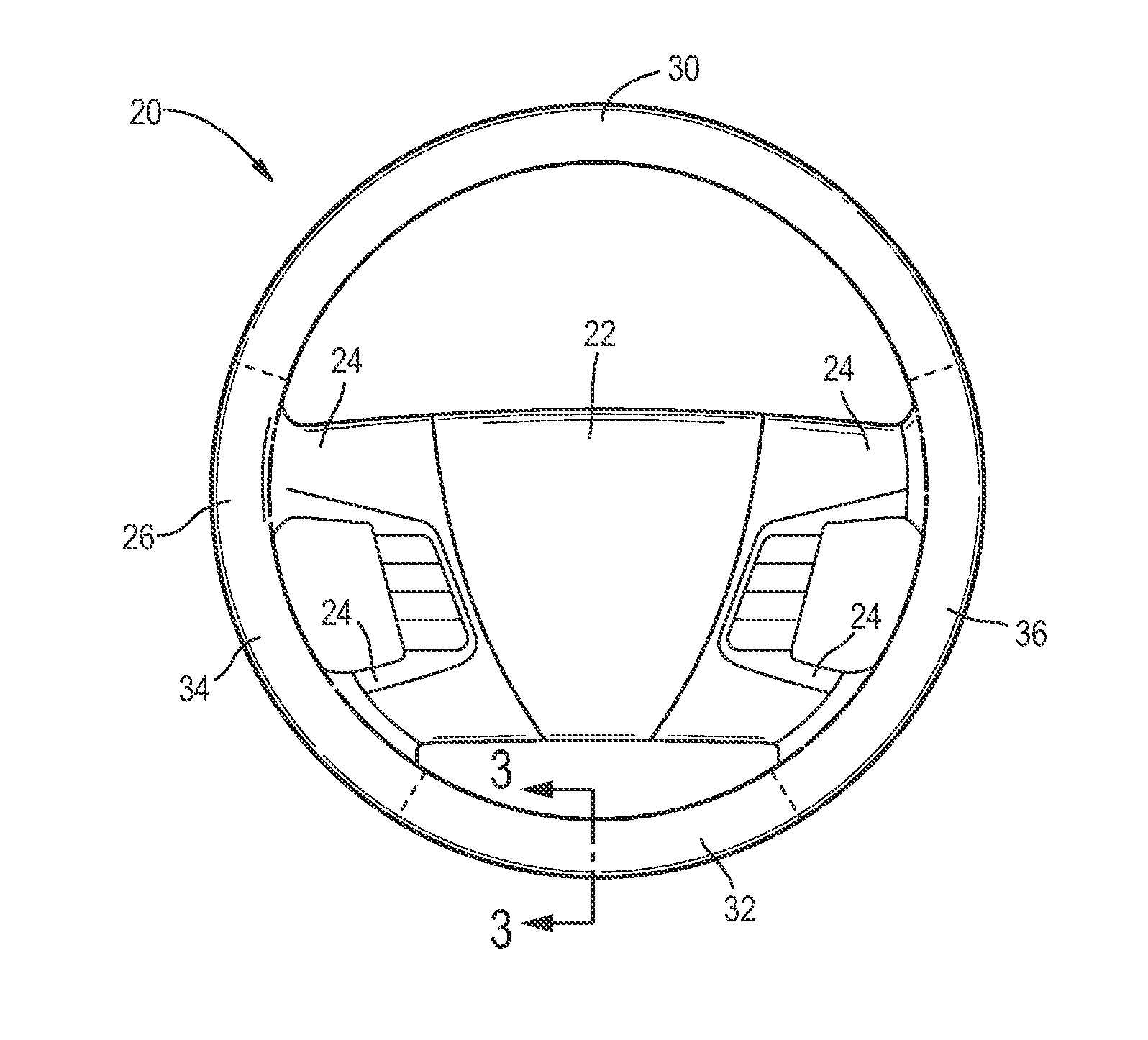 Steering wheel with hand pressure sensing