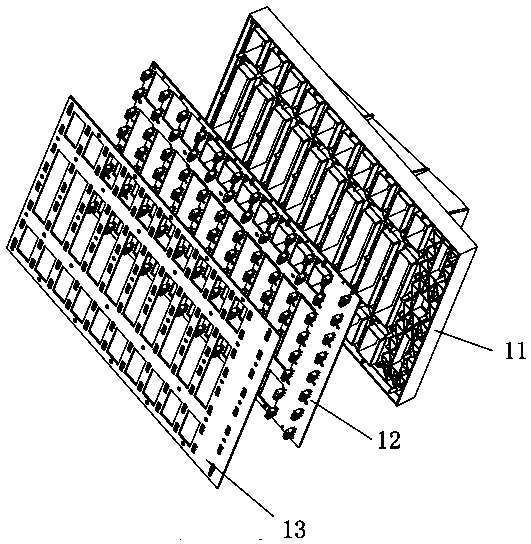 Grid-type light emitting diode (LED) display screen and module thereof