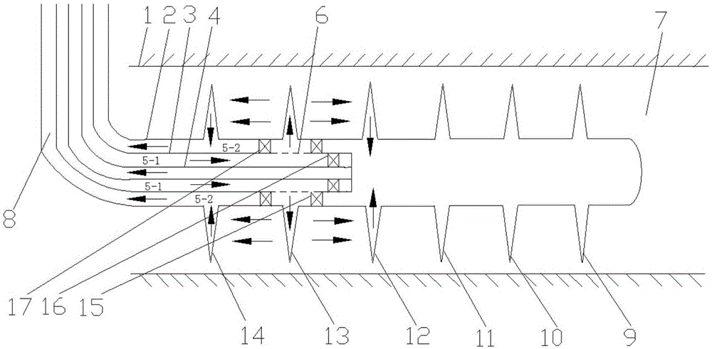 Horizontal well staged fracturing oil production method through injection and production in same well