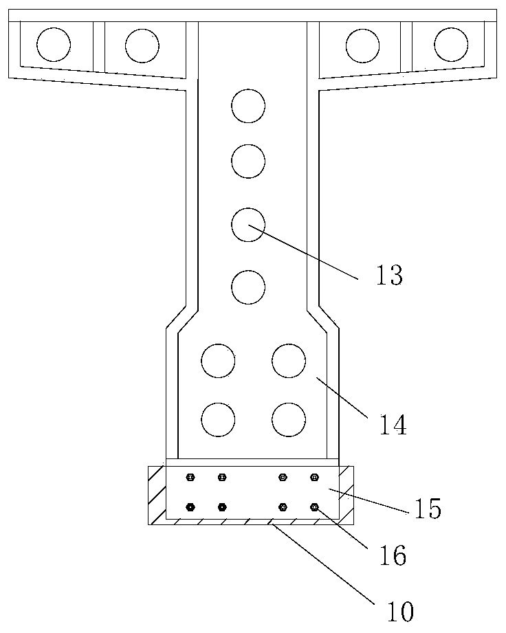 Construction method of spraying prefabricated T beam