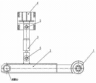 Automatic front hydraulic guiding device for big stick hydraulic shear