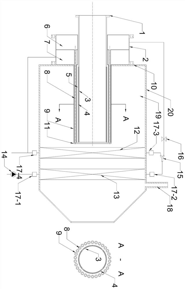 Low-nitrogen hot water boiler with replaceable sleeve type water-cooling burning head