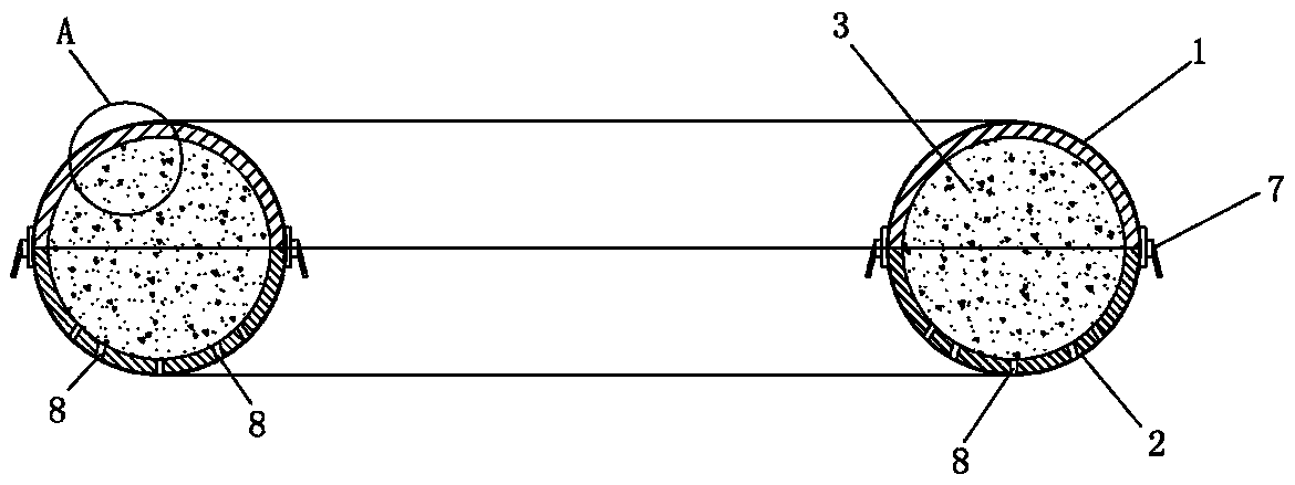 Inflation-free swimming ring and manufacturing process thereof