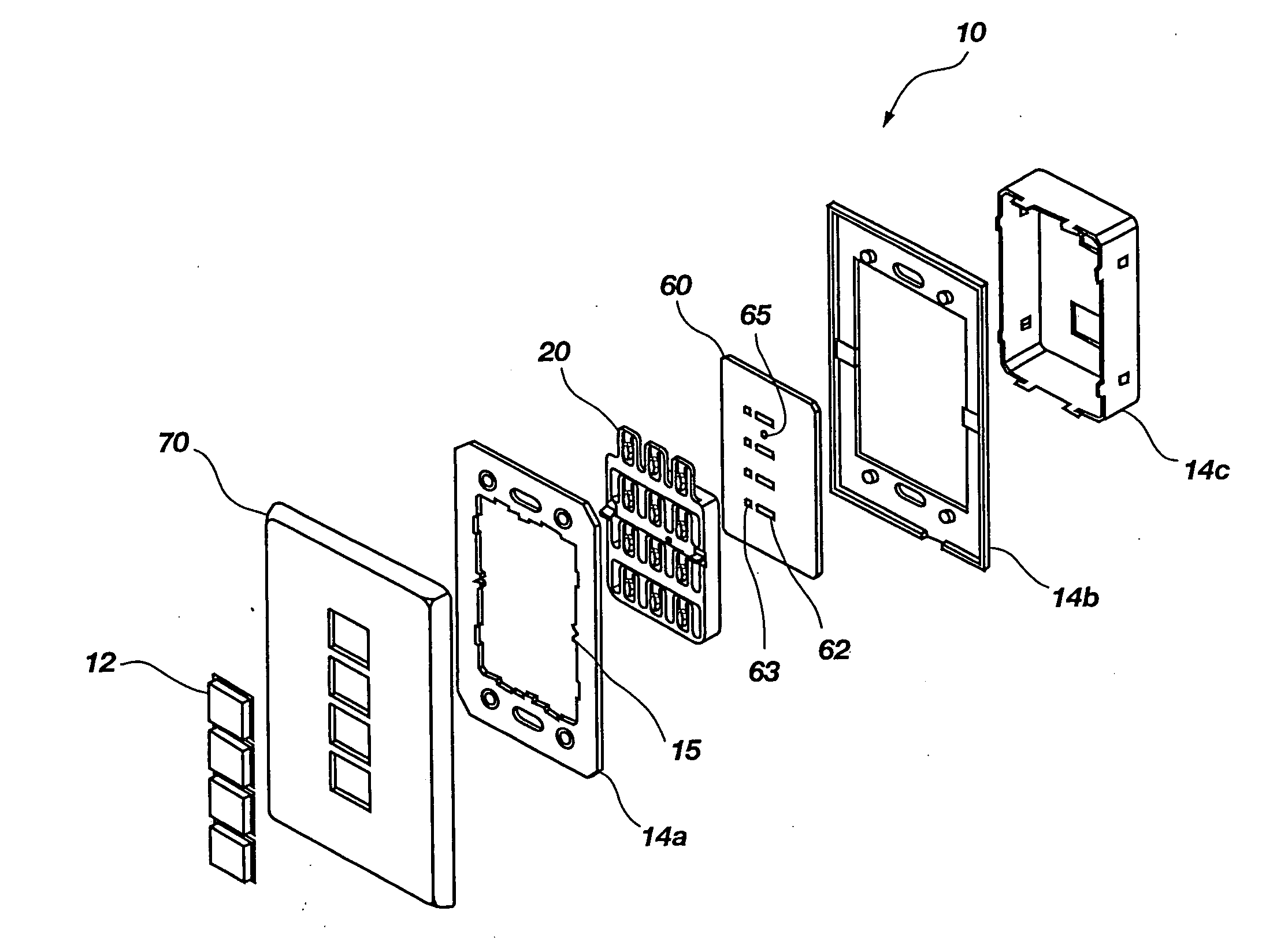 Button assembly with status indicator and programmable backlighting