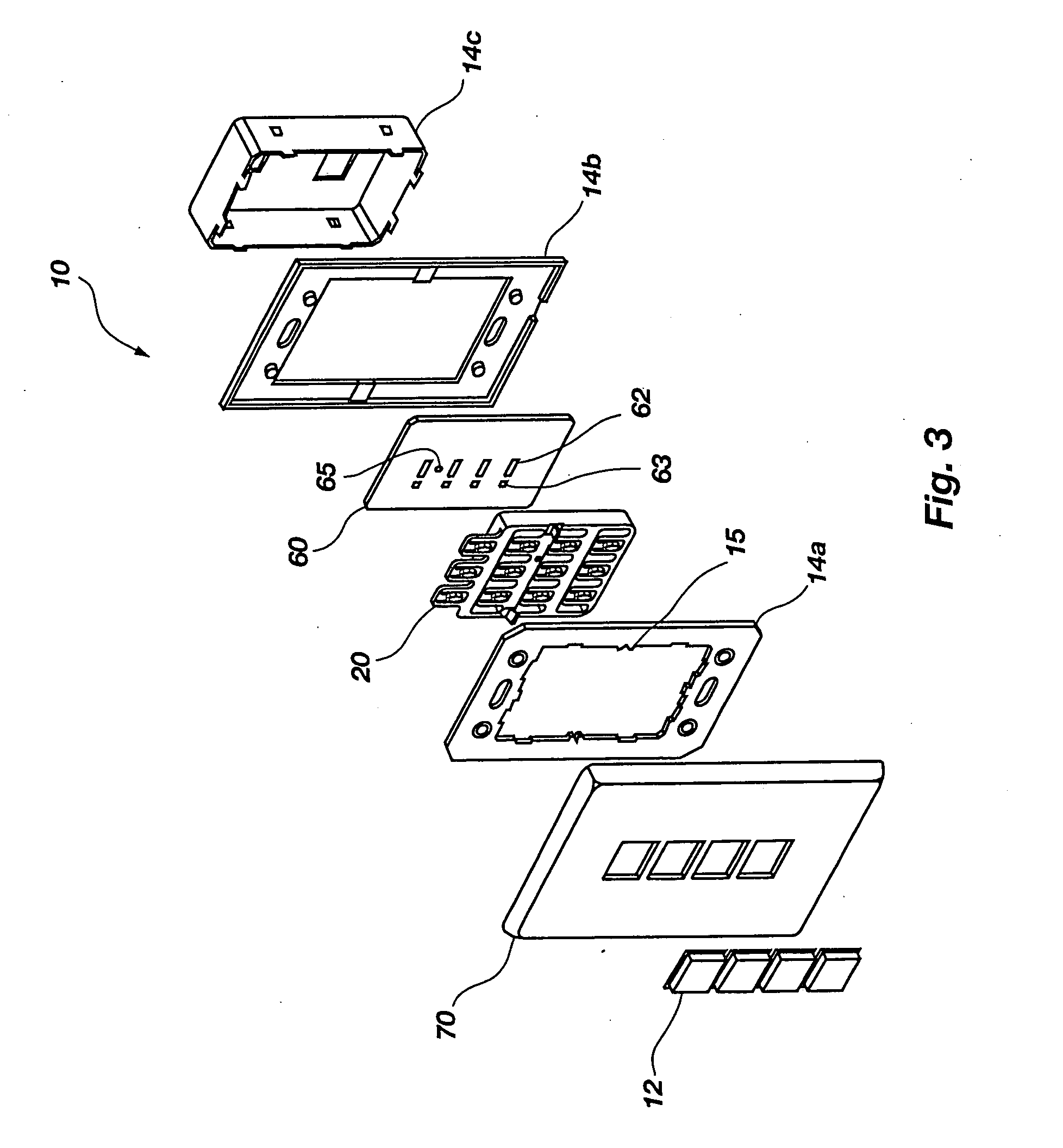 Button assembly with status indicator and programmable backlighting