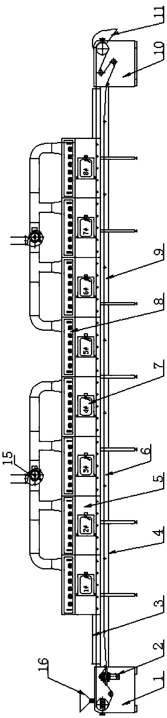 Microwave drying kiln