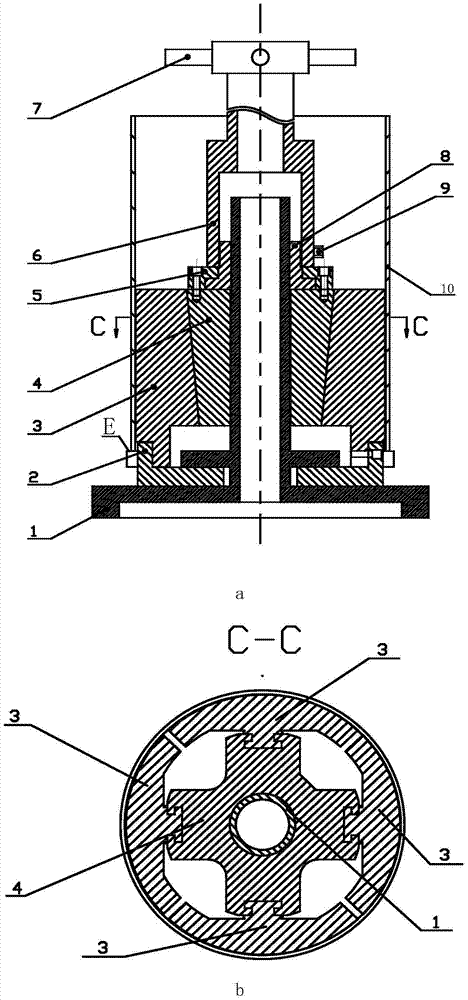 Milling inner profile expanding tool of thin-wall variable-wall-thickness cylinder