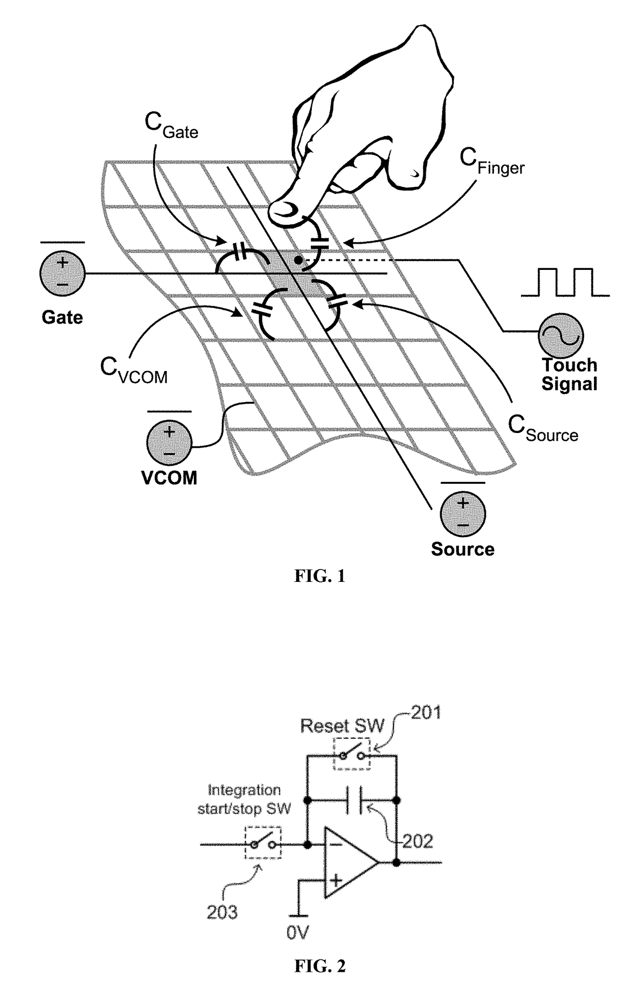 Touch Sensing High-low Driving Scheme for In-cell Touch LCD Display