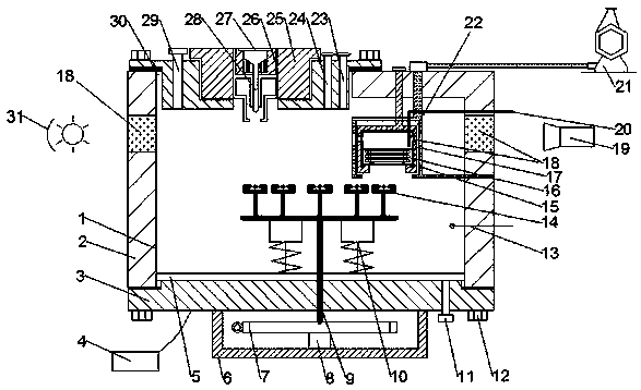 High-temperature high-pressure lubricant oil single-liquid-droplet evaporation and ignition device and using method thereof