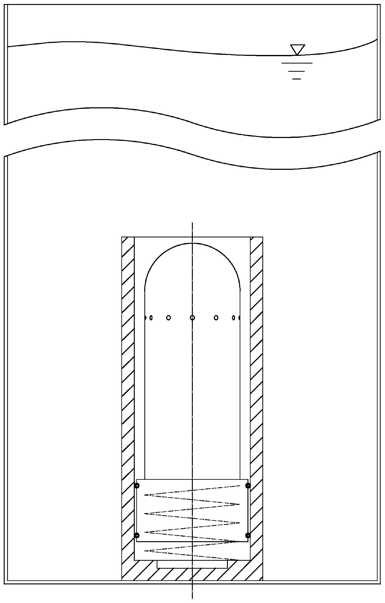 Underwater pressure-equalizing exhaust emission experiment device