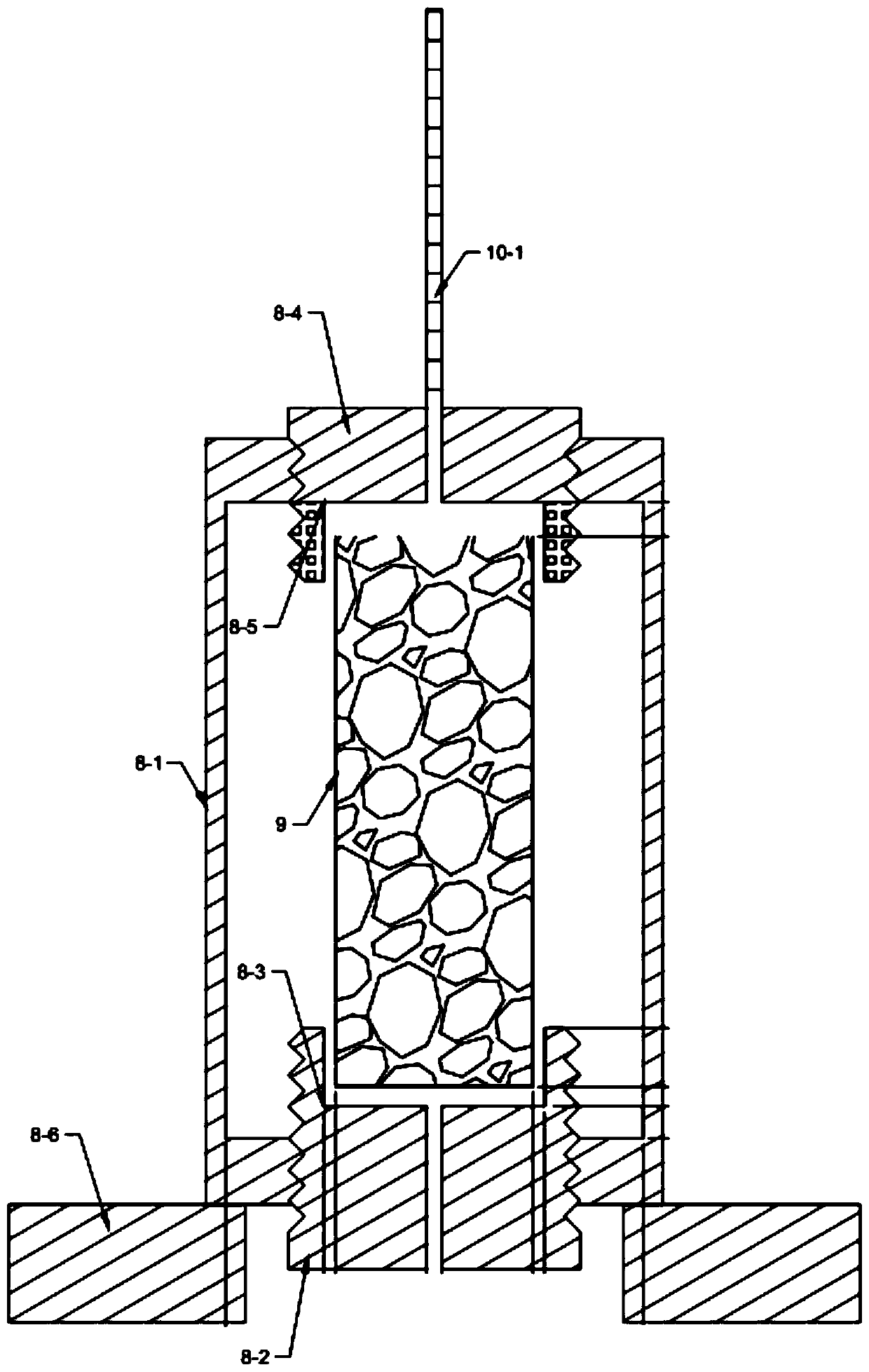 Imbibition experimental device and imbibition experimental method under pulse action