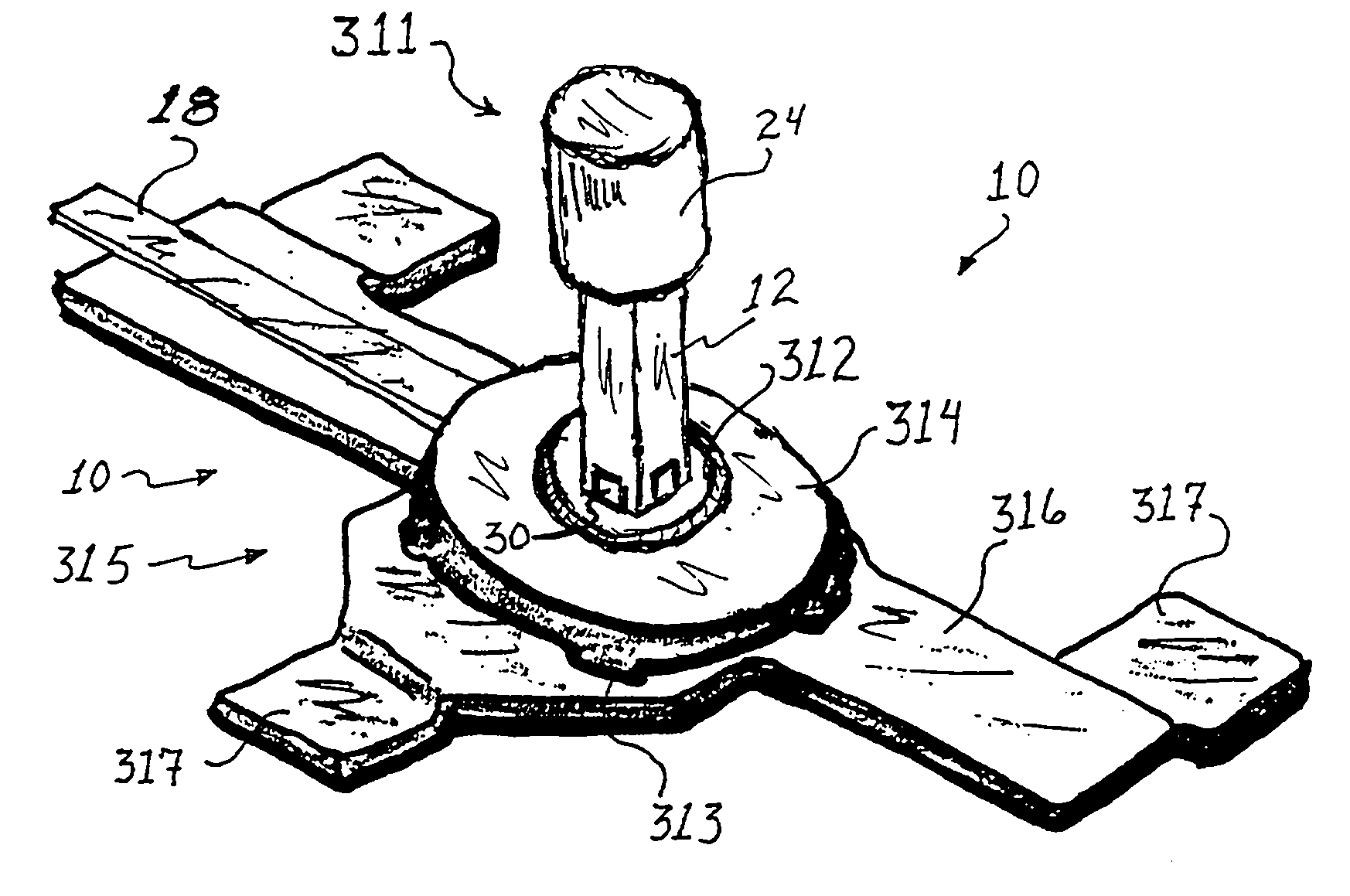 Z-axis pointing stick with ESD protection