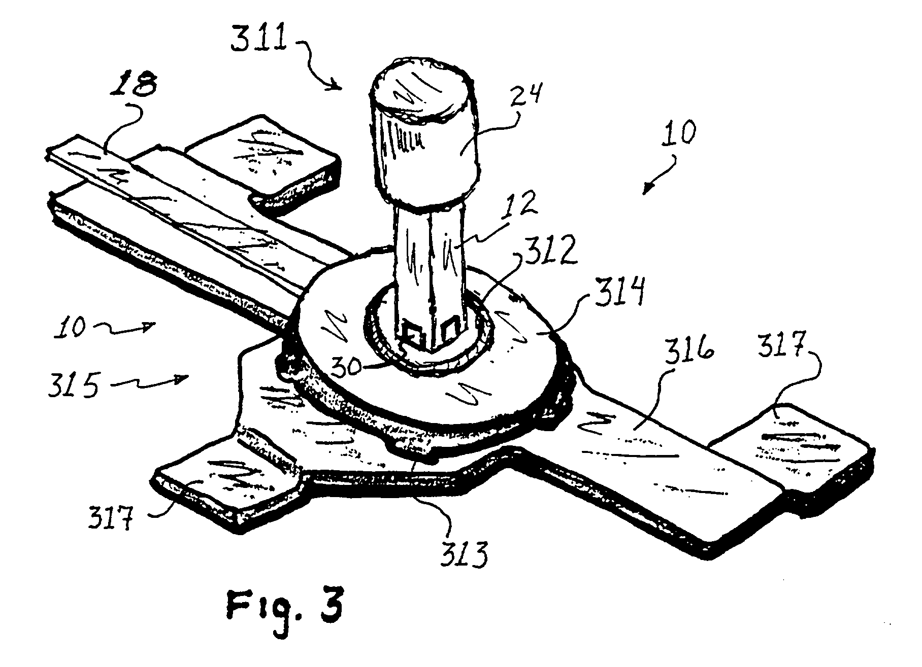 Z-axis pointing stick with ESD protection